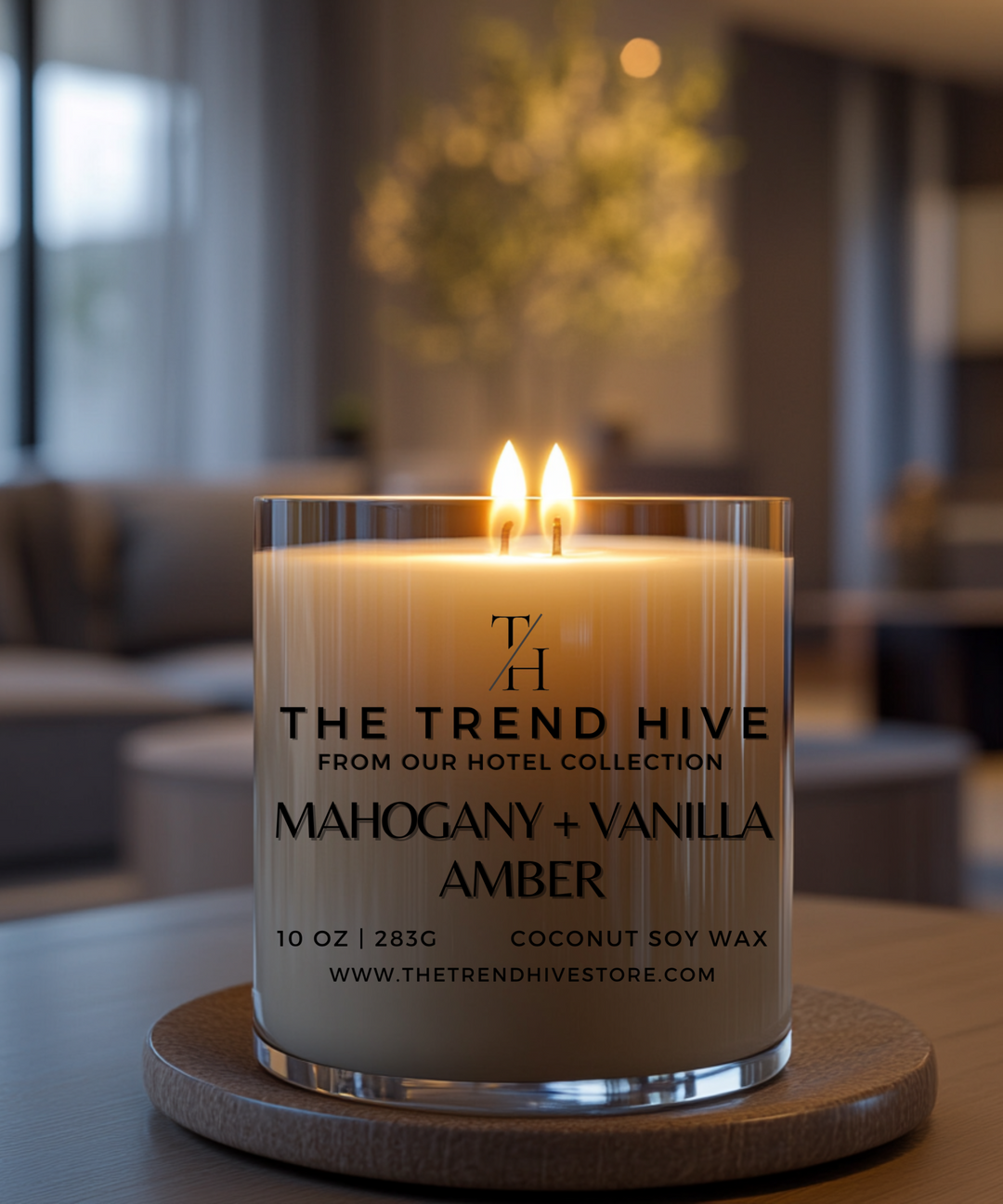 Mahogany + Vanilla, Amber | 10 oz. Candle