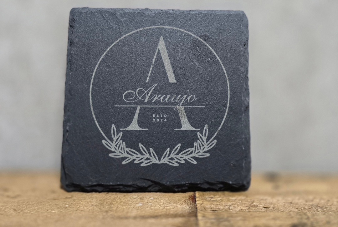 Laser Engraved Slate Coasters (set of 4)