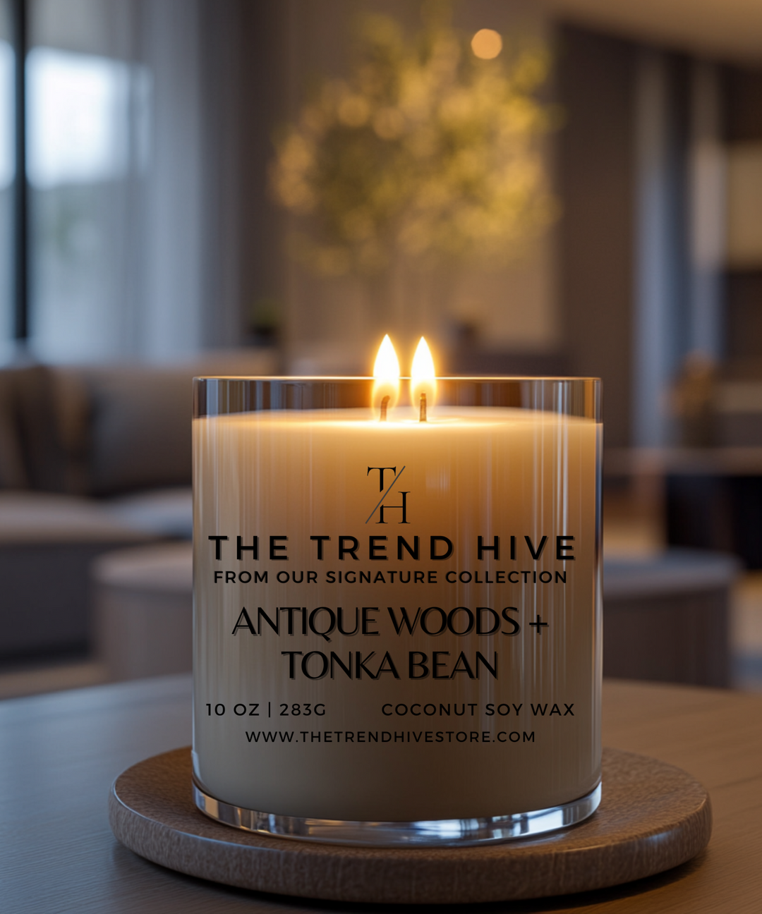 Antique Woods + Tonka Bean l 10 oz.  Candle